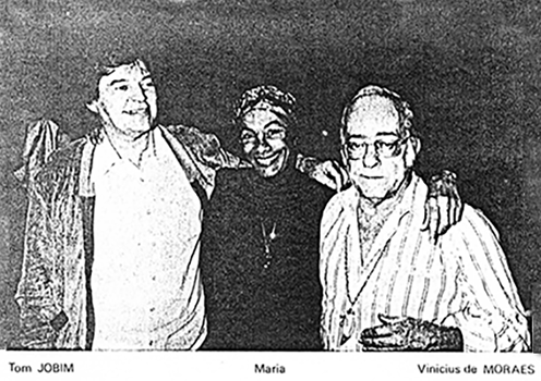 Avec ses amis brésiliens Tom Jobim et Vinícius de Moraes, compositeurs et poète
