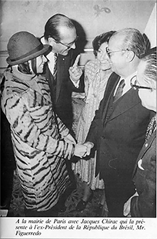 Avec Jacques Chirac, alors maire de Paris, et l’ex-président brésilien João Figueiredo publié dans la revue First Class