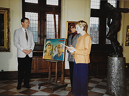 Avec Françoise Balligand et Jacques Vernier au Musée de la Chartreuse à Douai, 1991