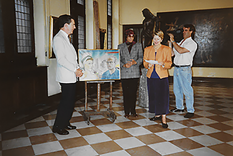 Avec Françoise Balligand et Jacques Vernier au Musée de la Chartreuse à Douai, 1991