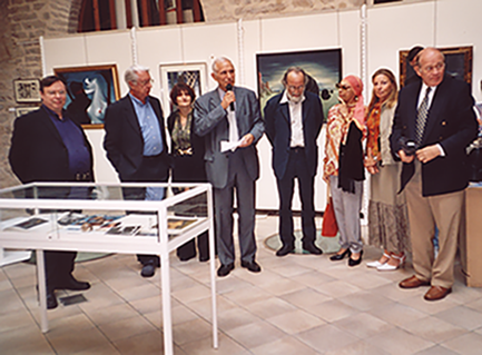 Lors du vernissage de l’exposition Labisse à Cordes sur Ciel en 2005.
