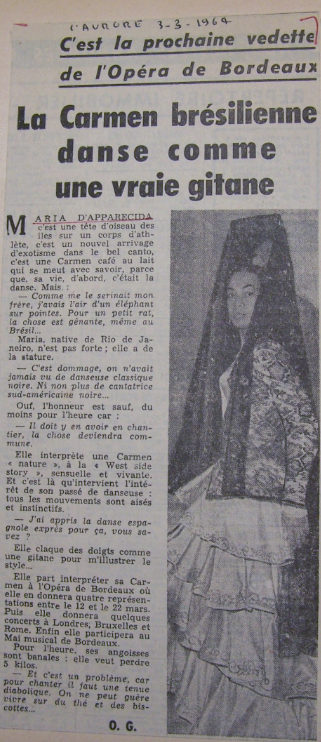 Article dans l'Aurore du 3 mars 1964